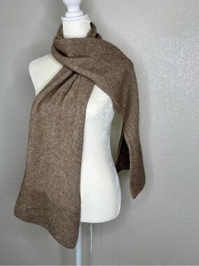 Possum Down Cozy Taupe Knit Scarf